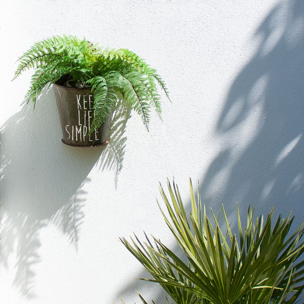 Large Vintage Half Bucket Hanging Pots