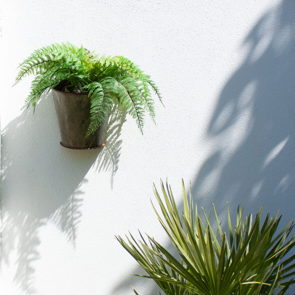 Large Vintage Half Bucket Hanging Pots
