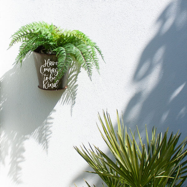 Large Vintage Half Bucket Hanging Pots