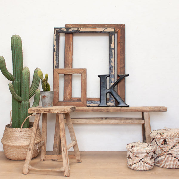 Vintage Rustic Wooden Stool