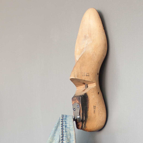 Vintage Wooden Shoe Last Hook