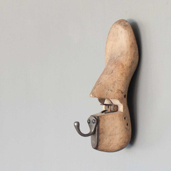 Vintage Wooden Shoe Last Hook