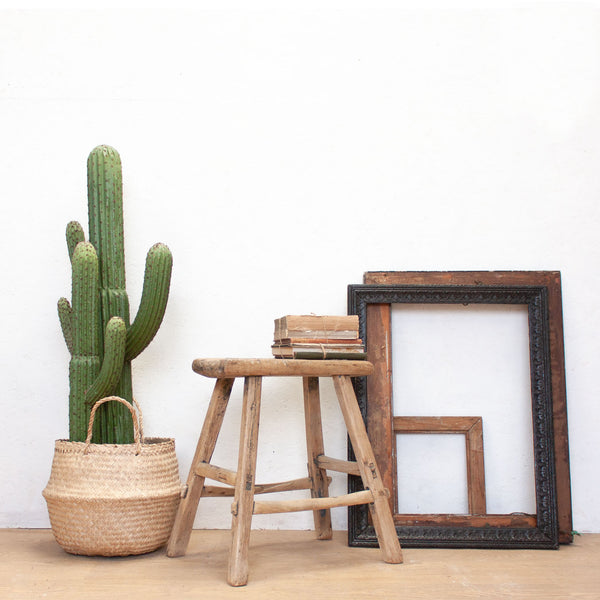 Vintage Rustic Wooden Stool
