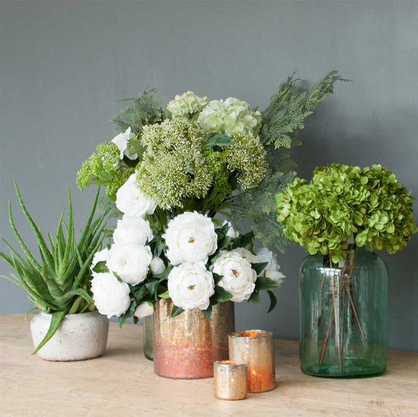HAND BLOWN BOTTLE VASES