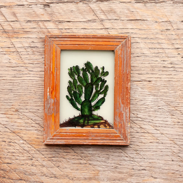 Mini Framed Glass Painting From India