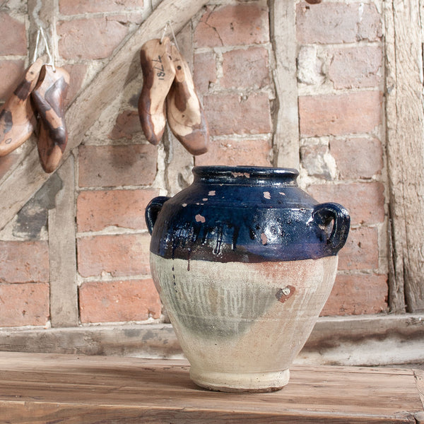 Large Vintage Navy Turkish Urn