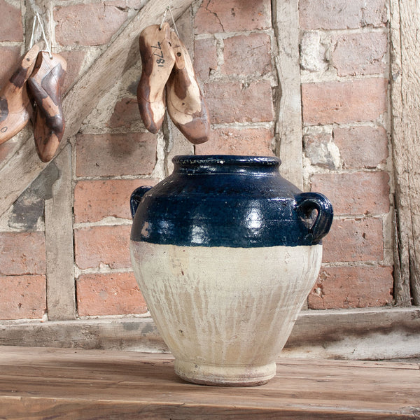 Large Vintage Navy Turkish Urn