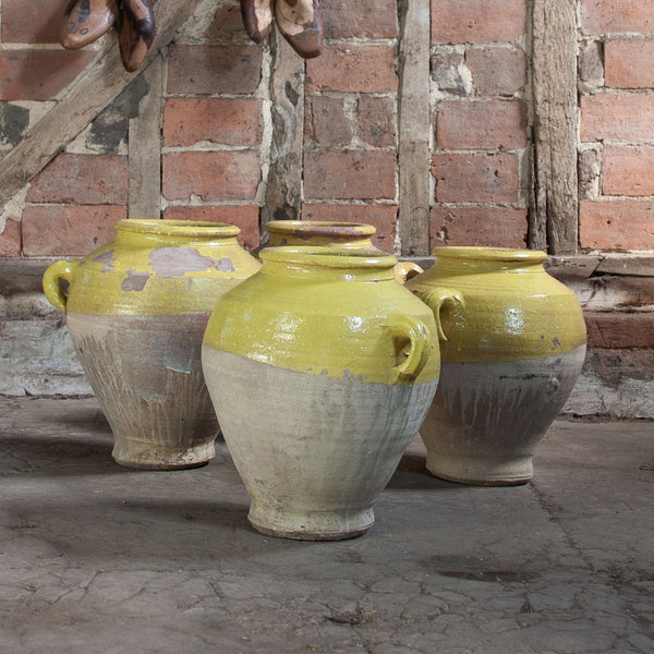 Large Vintage Yellow Turkish Urn