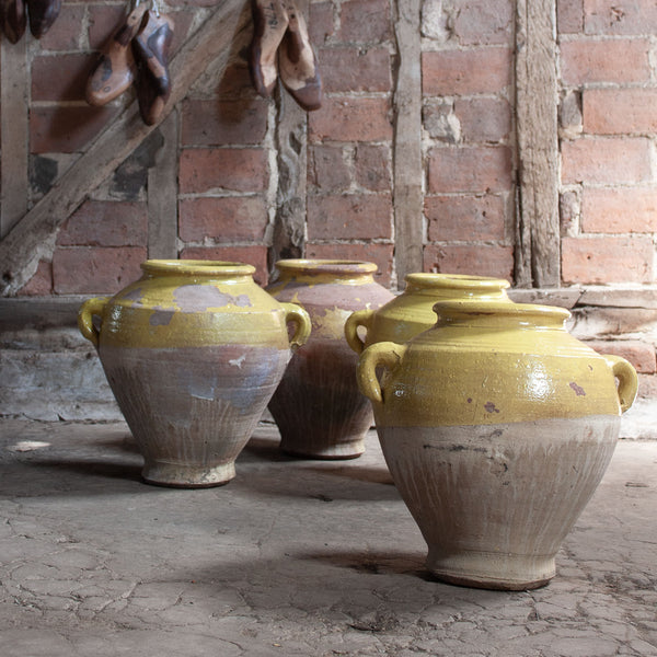 Large Vintage Yellow Turkish Urn