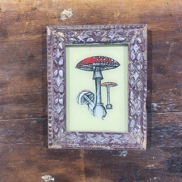 Mini Framed Glass Painting From India