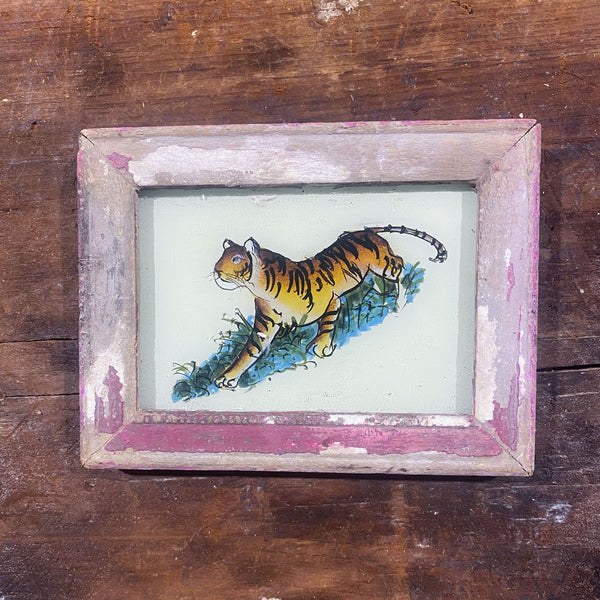 Mini Framed Glass Painting From India