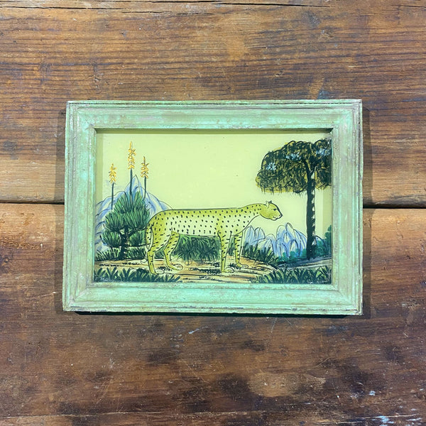Small Framed Glass Painting From India