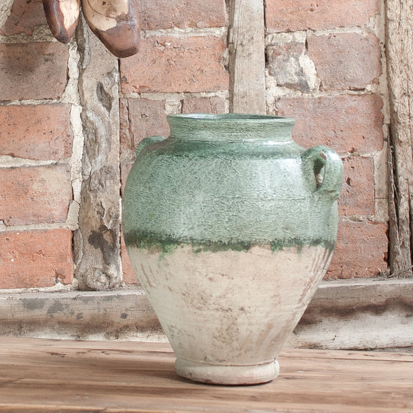 Vintage Duck Egg Blue Turkish Urn