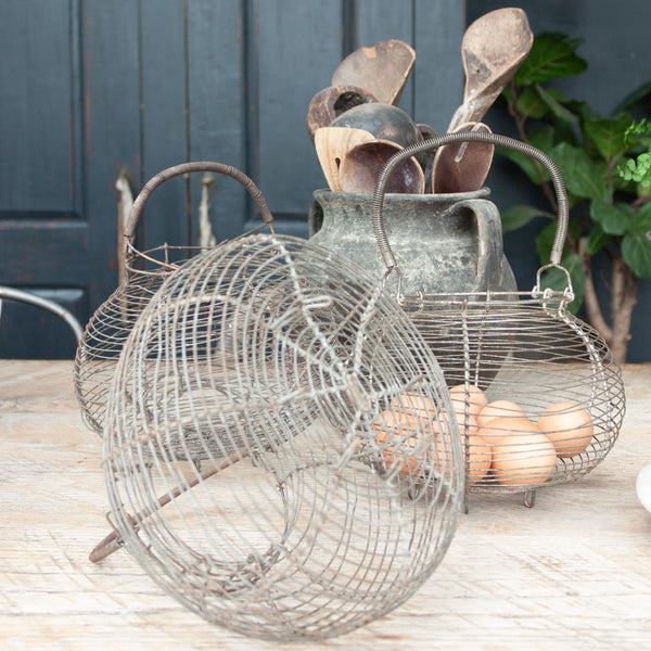 Vintage French Wire Egg Basket