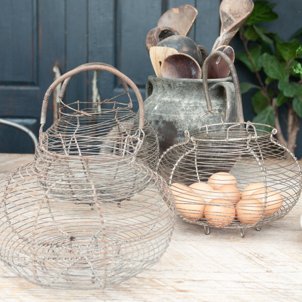 Vintage French Wire Egg Basket