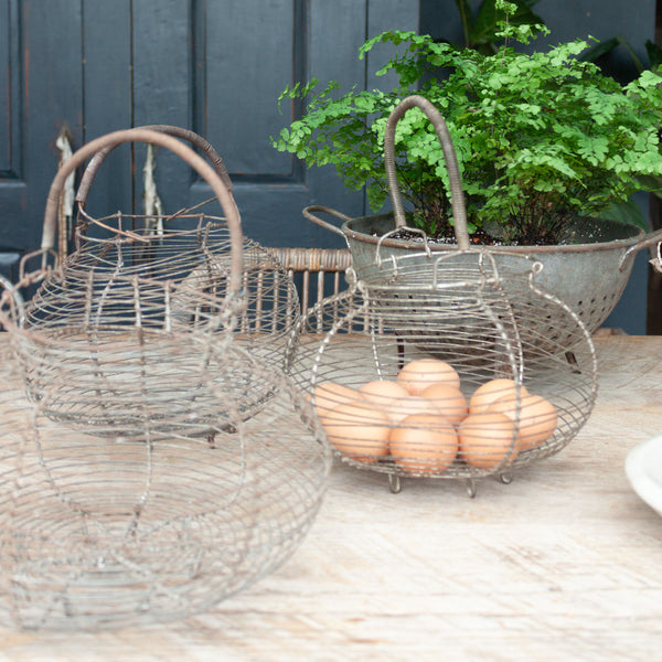 Vintage French Wire Egg Basket
