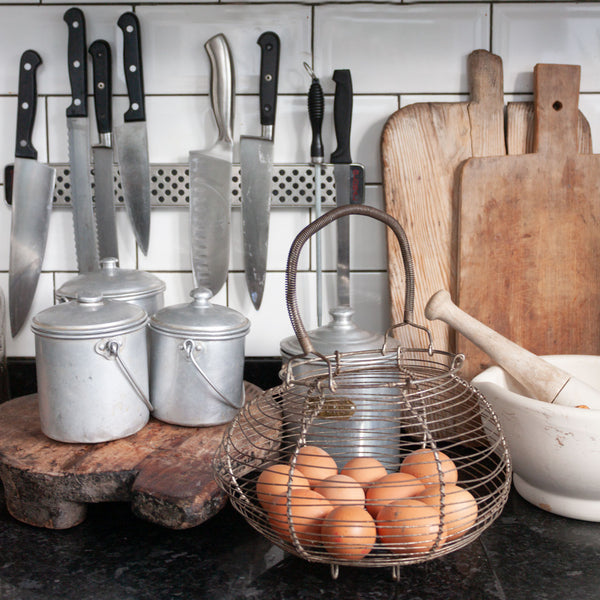 Vintage French Wire Egg Basket