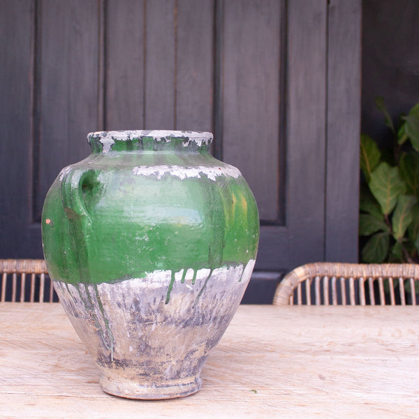 Vintage Green Turkish Urn