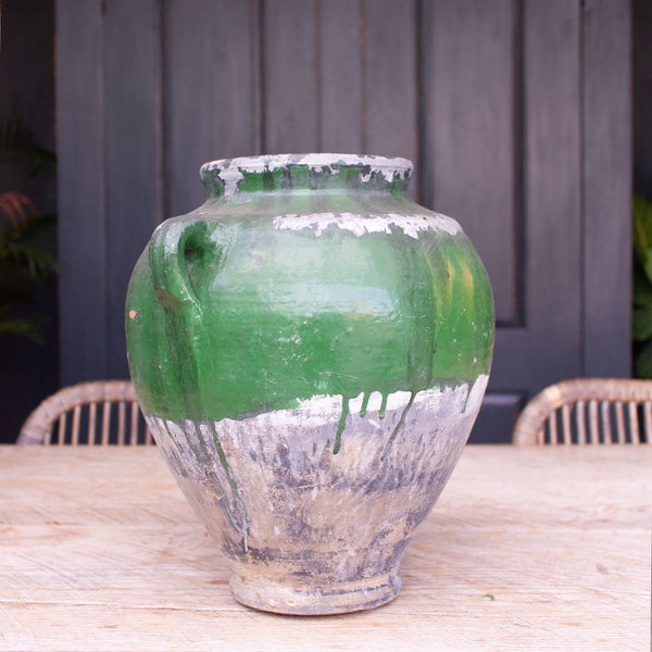 Vintage Green Turkish Urn