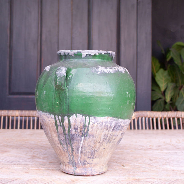 Vintage Green Turkish Urn