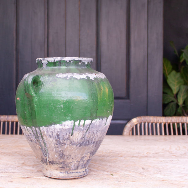 Vintage Green Turkish Urn