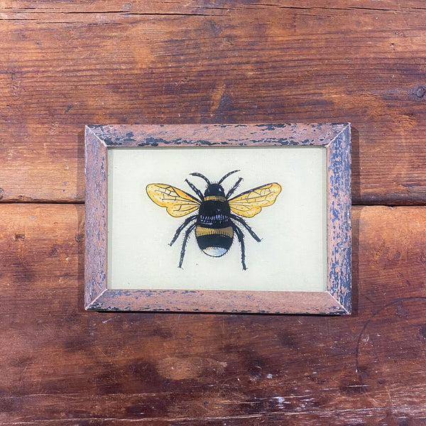 Small Framed Glass Painting From India