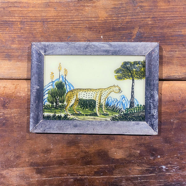 Small Framed Glass Painting From India