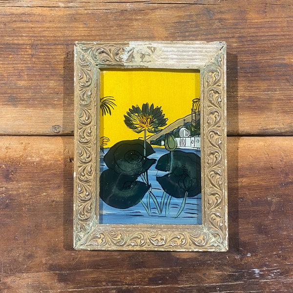 Small Framed Glass Painting From India