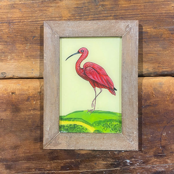 Small Framed Glass Painting From India