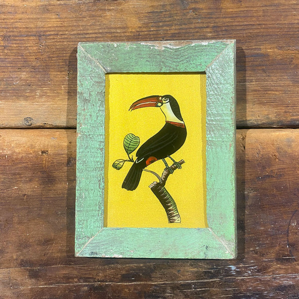 Small Framed Glass Painting From India