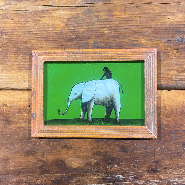 Small Framed Glass Painting From India