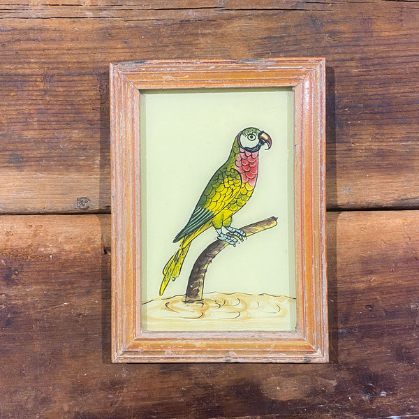 Small Framed Glass Painting From India