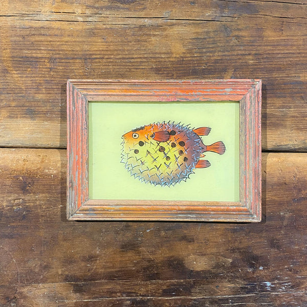 Small Framed Glass Painting From India