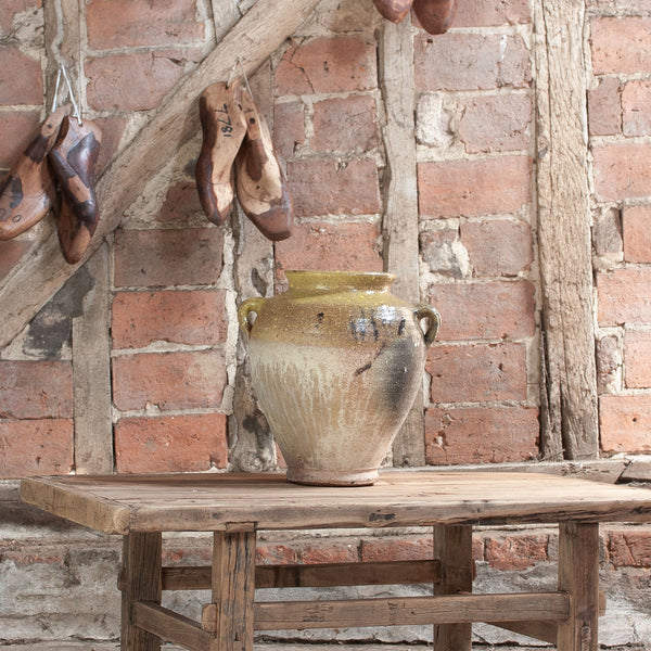 Vintage Small Yellow Turkish Urn