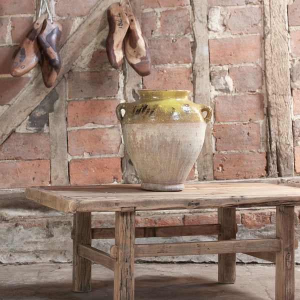 Vintage Small Yellow Turkish Urn