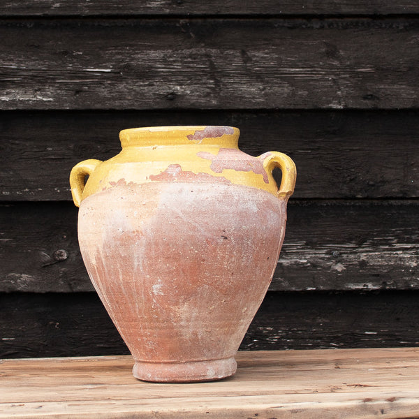 Vintage Small Yellow Turkish Urn