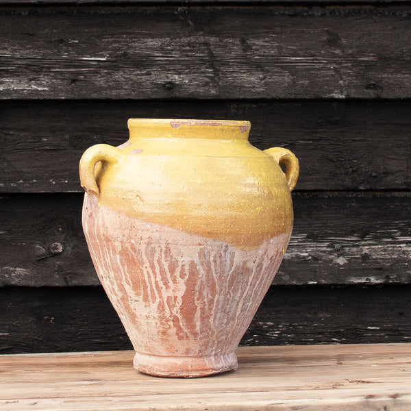 Vintage Small Yellow Turkish Urn