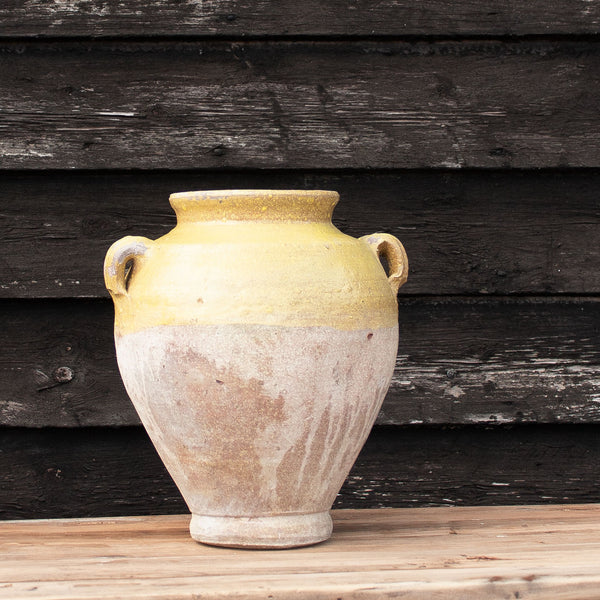 Vintage Small Yellow Turkish Urn