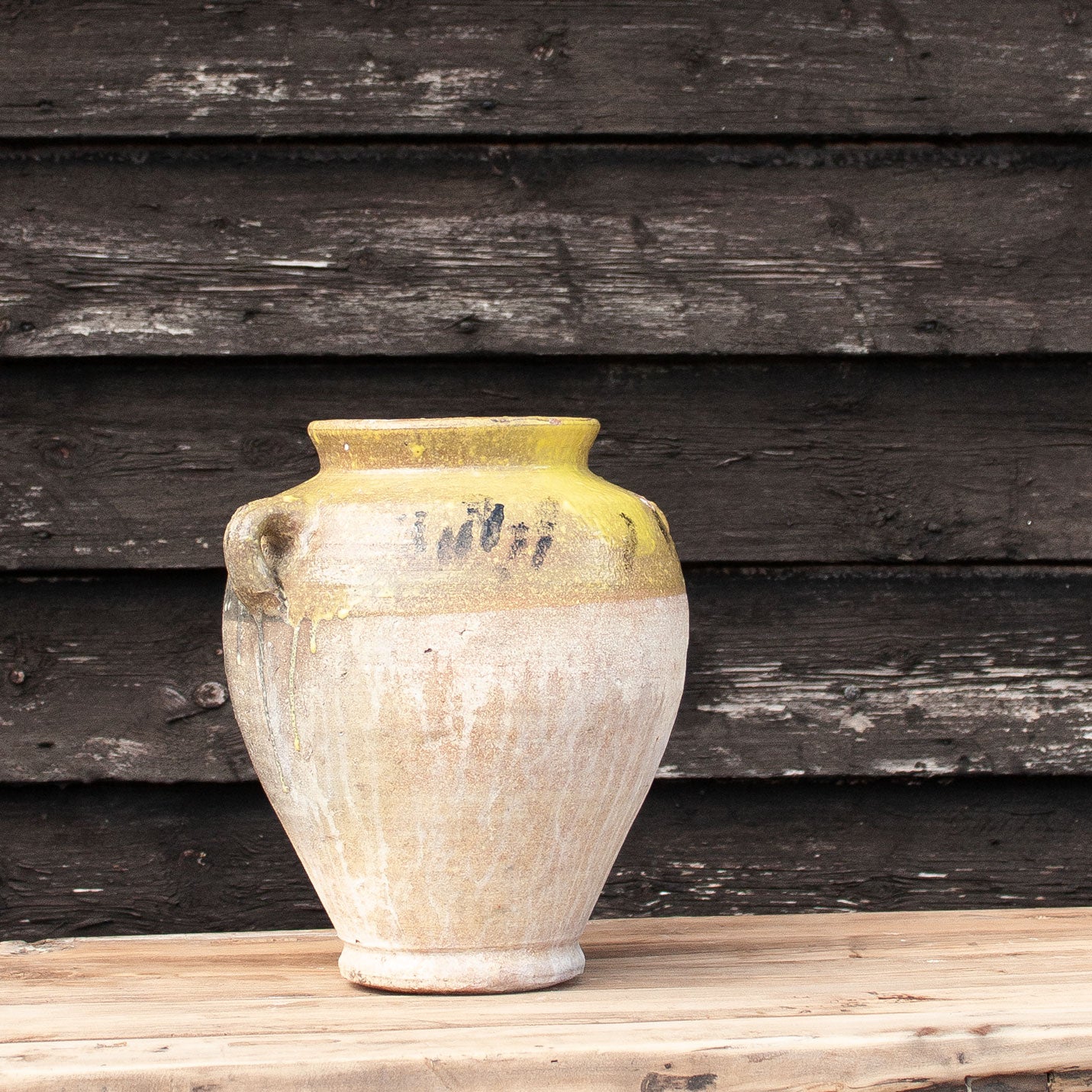 Vintage Small Yellow Turkish Urn