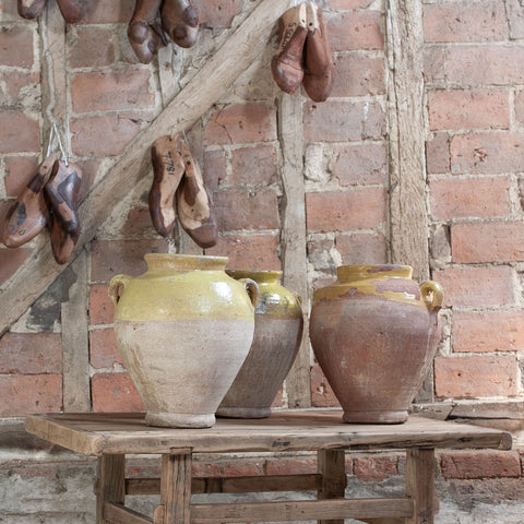 Vintage Small Yellow Turkish Urn