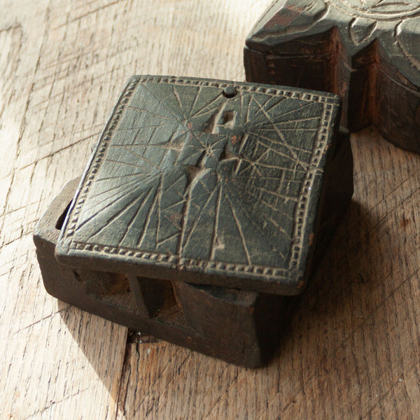 Vintage Nepalese Wooden Spice Pots