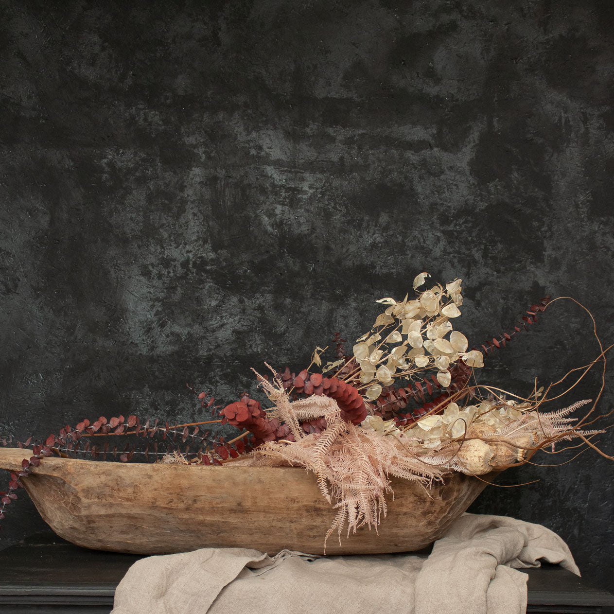 Wooden Antique Large Dough Bowl