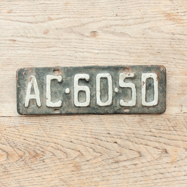 Vintage Monochrome Number Plates