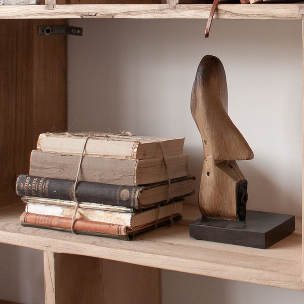 Vintage Wooden Shoe Bookends