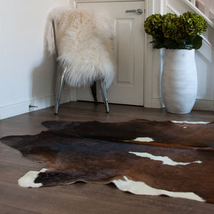 Brown & White Cow Hide Rug