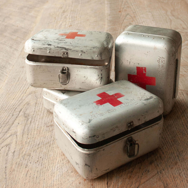 Vintage First Aid Storage Tins