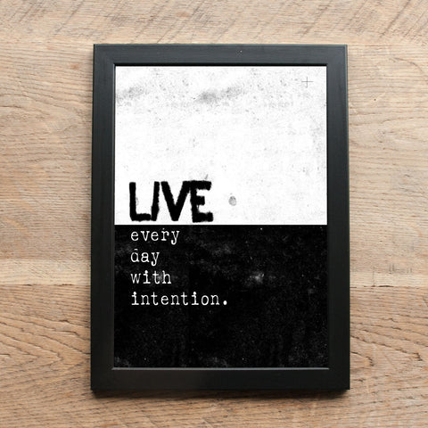 Word Statement Print - Live Every Day