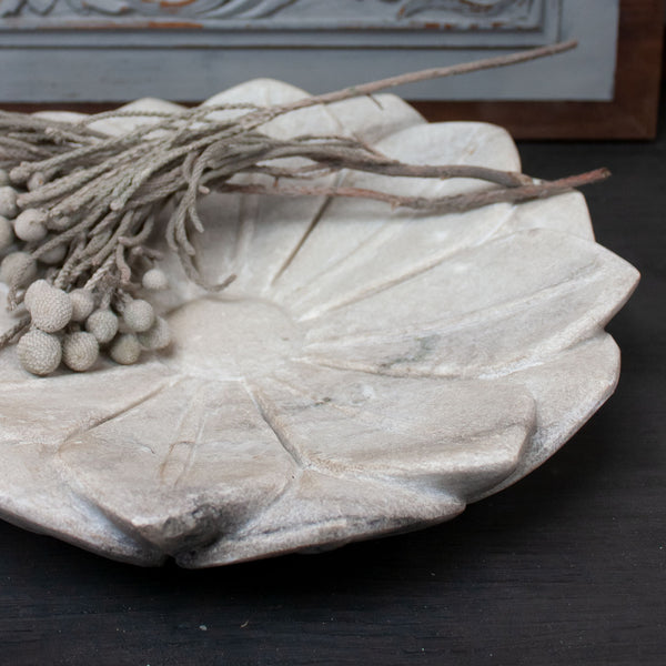 Indian Stone Lotus Bowl