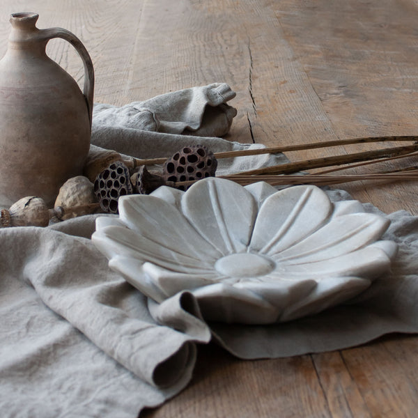 Indian Stone Lotus Bowl