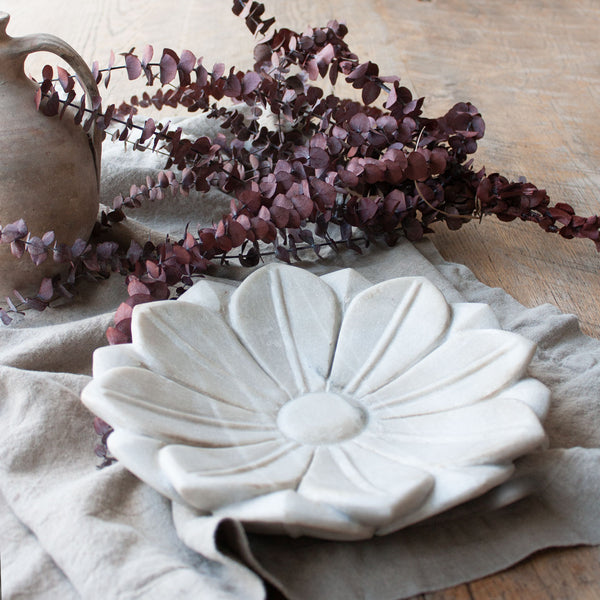 Indian Stone Lotus Bowl